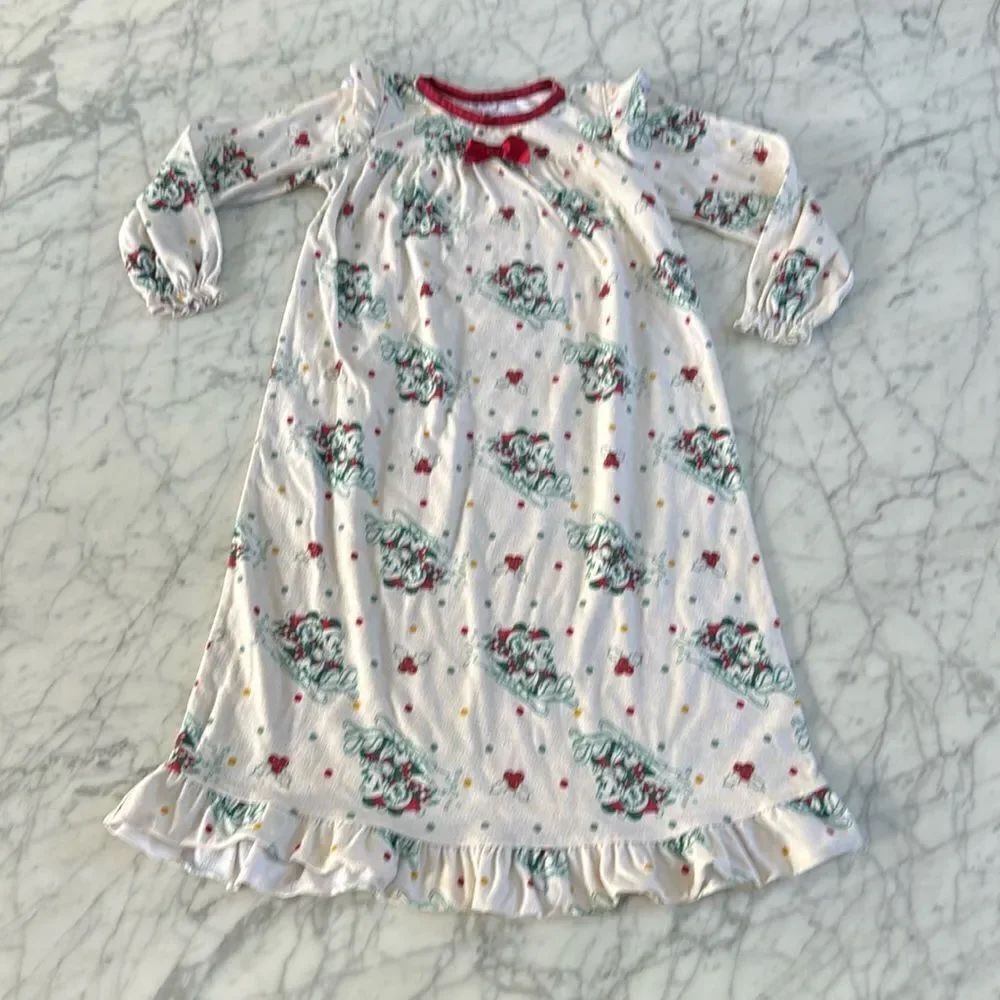 Disney Minnie Mouse Girls Christmas Pajama Dress, Size 4T